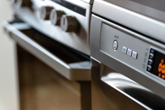 close up of an oven